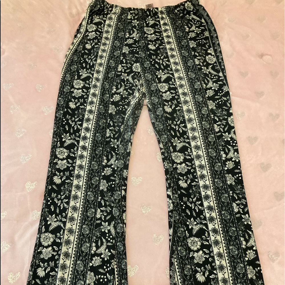 Floral print flare leggings